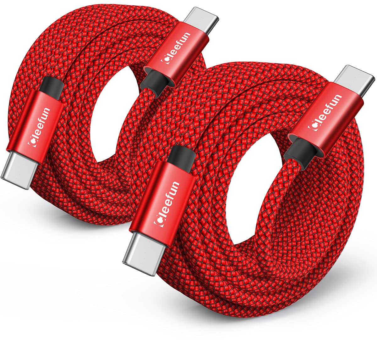 CLEEFUN 3 M, 2Pack Cavo USB C a USB C Lungo, Tipo C QC 3.0 PD 60W Ricarica Rapida Type C Caricatore Cavetto per Samsung Galaxy S21+ S21 S20+ S20 S22+ S22 Note 20 10 Ultra Plus A51 A70 A71,Pixel,Switch