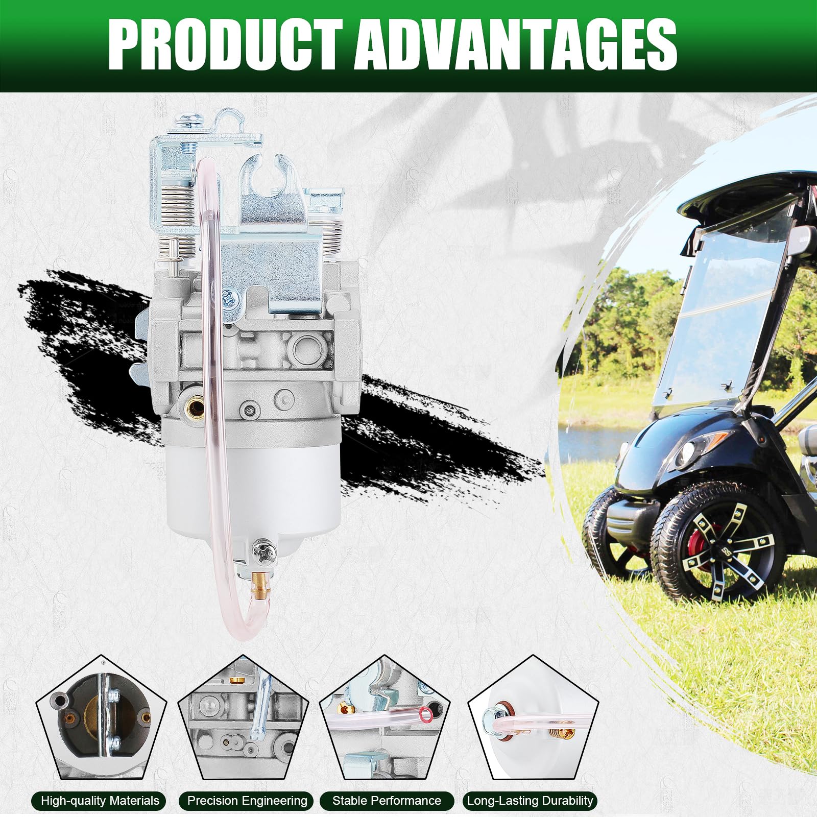 Gaźnik G16 kompatybilny z wózkiem golfowym Yamaha G16A G17 G18 G19 G20 G21 JN6-14101-15 JN6-14101-14 JN6-14101-10 JN3-14101-00 175555 1755 o 7 4-cyklowy silnik 1995 1996 1997 1998 1999 2000 2001 2002
