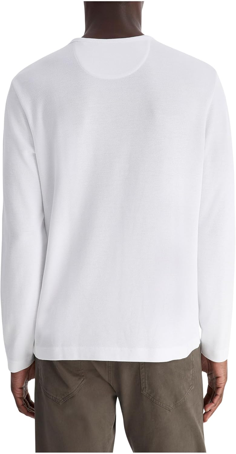 Vince Men's Pima Pique Long Sleeve Crew