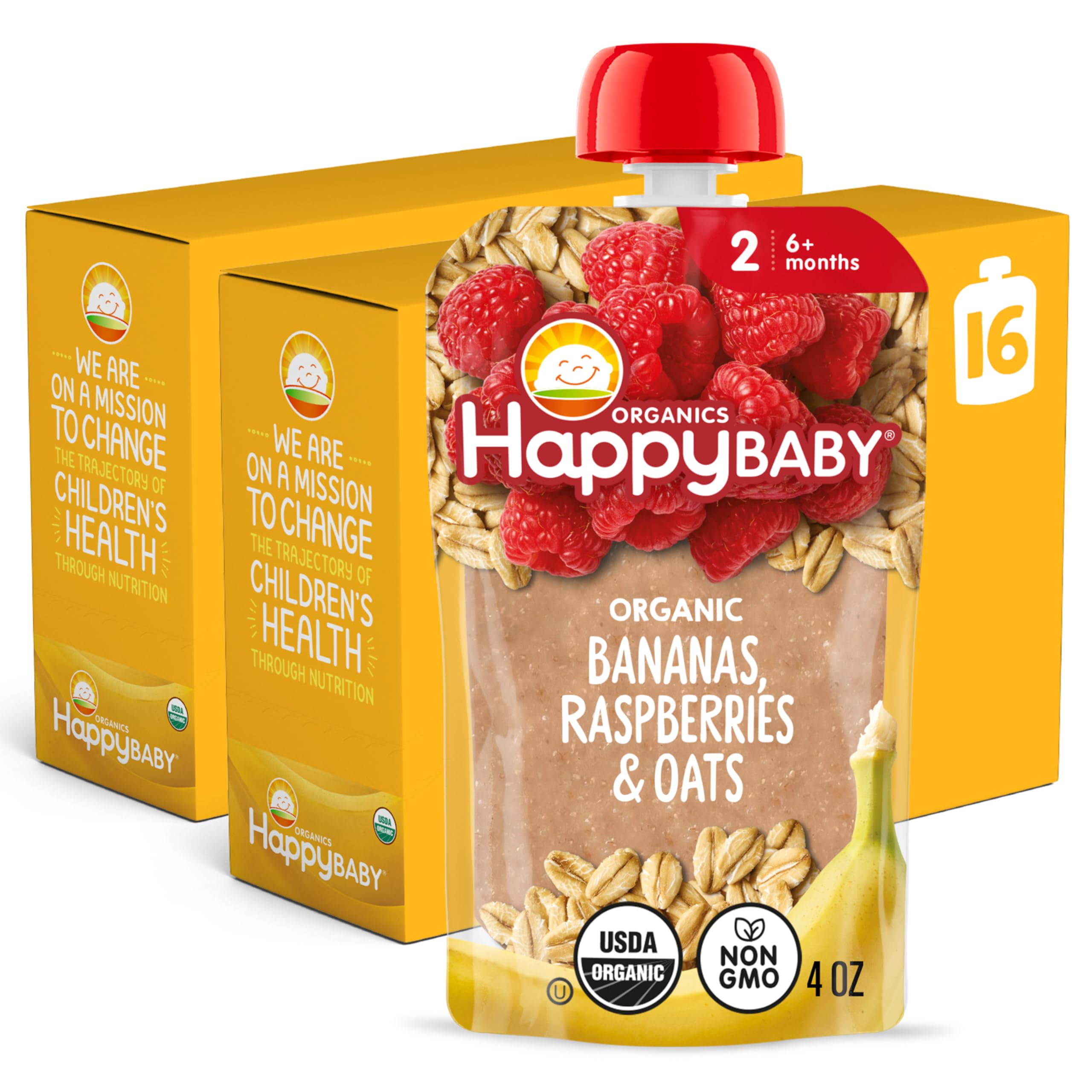 Amazon.com: Happy Baby Organics Stage 2 Baby Food Pouches, Gluten