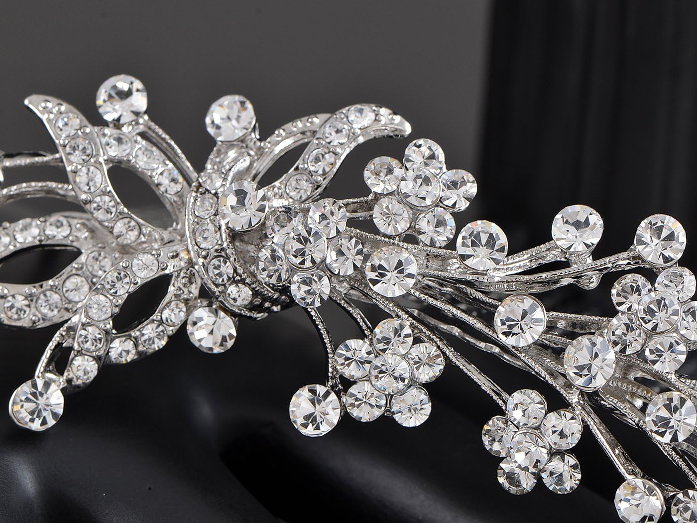 Alilang Bridal Hair Comb Crystal Rhinestone Flower Pearl Wedding Hair Accessories