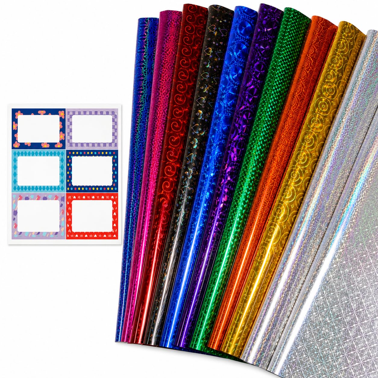 Accuprints Pack of 10 | Size 64 X 45 cm | Holographic Gift Wrapping Paper Sheet - Gift Paper -Wrap, Multicolor