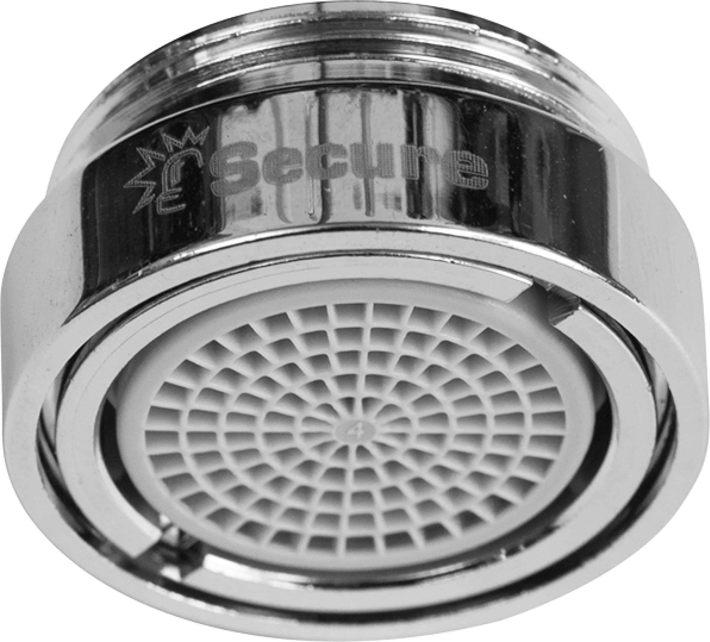 Cornat Strahlregler M24 x 1 AG Diebstahlsicher - Wasserersparnis bis 60% - Mit Dichtung - Silber