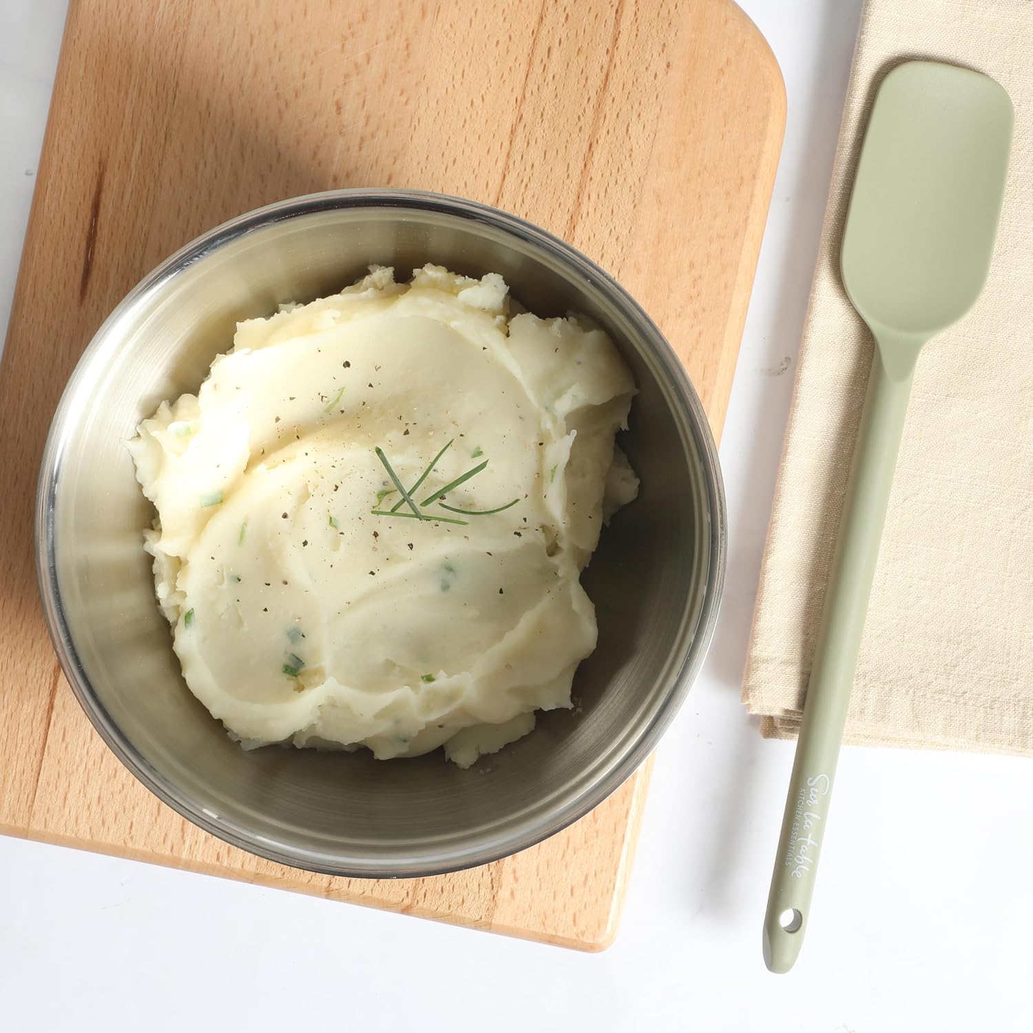 Sur La Table Kitchen Essential Mealcraft Silicone Spoonula - Juniper Green image 2