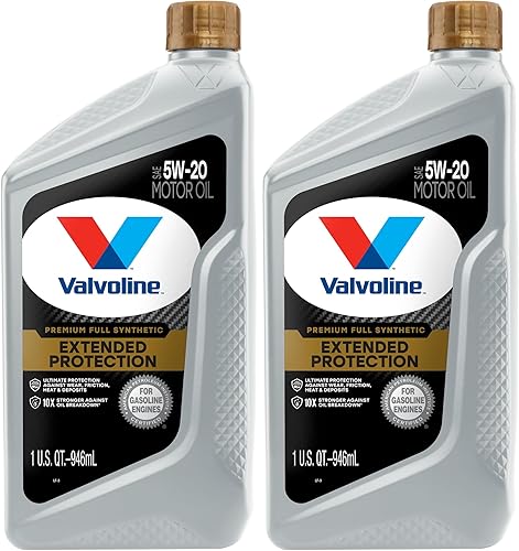 Valvoline Extended Protection 5W-20 - Aceite de motor sintético completo, 1 cuarto de galón (paquete de 2)
