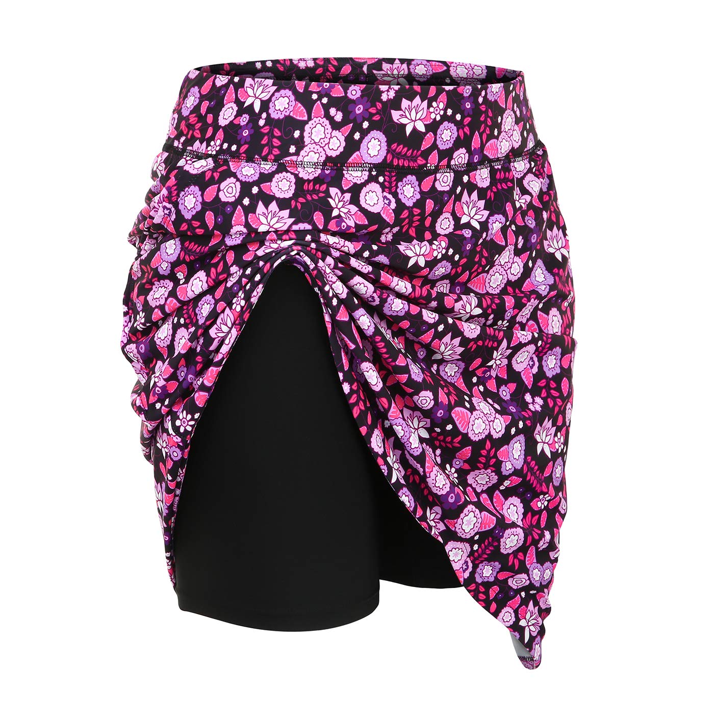 HDE Damen Skort Rock Übergröße mit Radhose Sportrock Golfrock aktiv Taschen