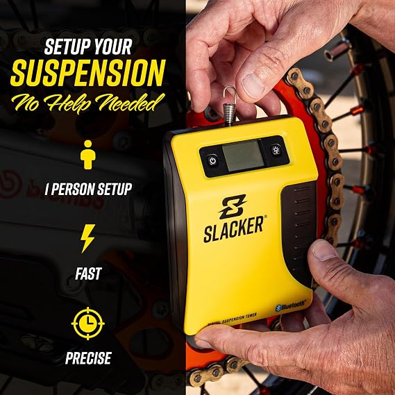 Slacker Digital Suspension Tuner With Bluetooth Set Rider Sag On Motorcycles, Mountain Bikes, Snowmobiles, UTVs, and Trucks (V5)