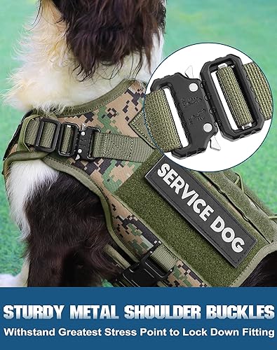 Miniatura 3 de PETNANNY Arnés táctico para perros, arnés de servicio para perros de apoyo emocional, chaleco para perros medianos y grandes, chaleco para perro ESA