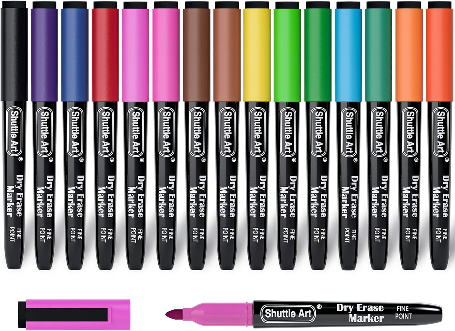 Buy Dry Erase Markers, Shuttle Art 15 Colors Whiteboard