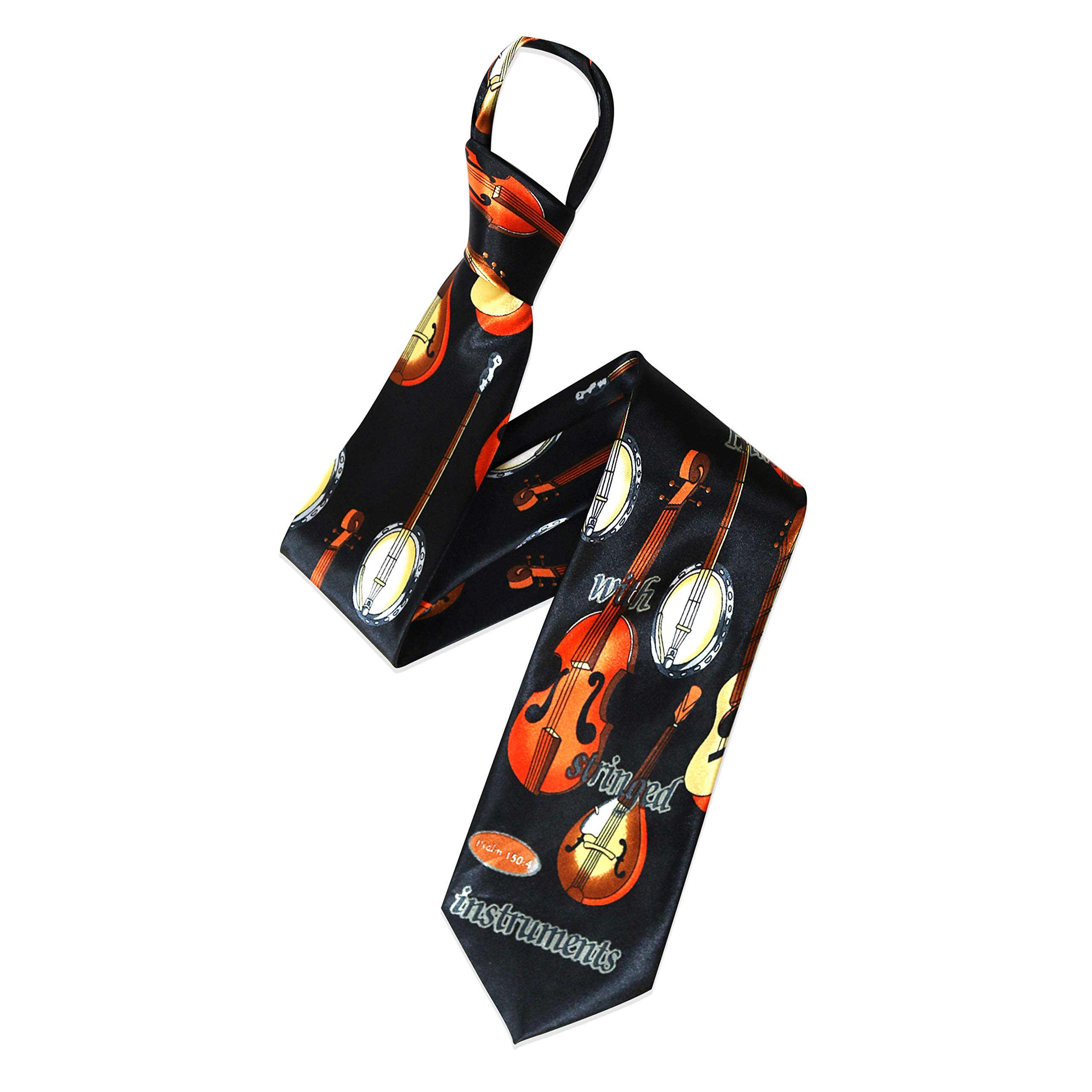 The Tie Company Men's 23 - Stringed Instruts The Tie Co™ Printed Collection Wide Ties - Musical/Usa/Novelty (23 - Stringed Instruts)