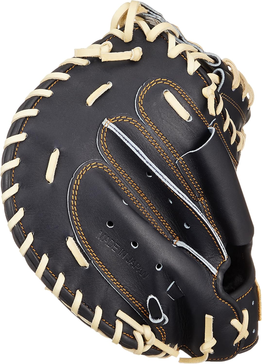 ZETT BPROCM620 Hard Baseball Catcher's Mitt, Pro Status, Tomoya Mori, Player Type, for Right Throw, Made in Japan, N Black/Pastel Blanc (1932N)