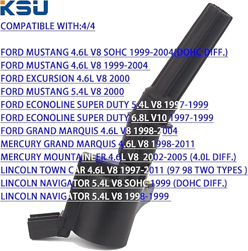 Miniatura 6 de KSU Compatible con paquete de bobinas de encendido para Ford EXPEDITION EXPLORER F-150 F-250 F-350 F-450 CROWN VICTORIA E-150 E-250 E-350 E-450