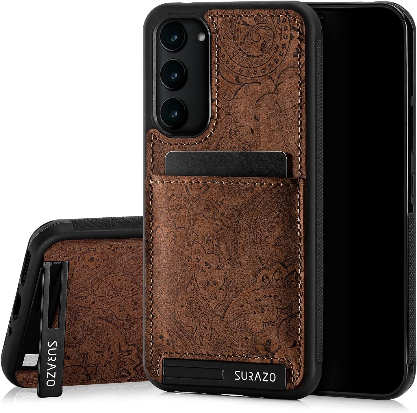 SURAZO Samsung Galaxy A54 Cell Phone Flip Case Samsung Galaxy A54 Brown Ornament