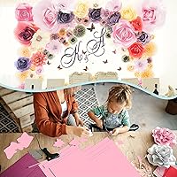 Vista 5 de 24 hojas de cartulina rosa de 8.5 x 11 pulgadas, papel de impresora Goefun de 80 libras para artes y manualidades, día de San Valentín, impresión