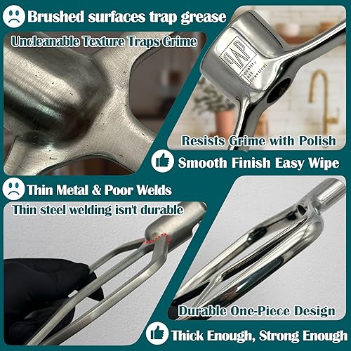 Miniatura 8 de Batidor plano de acero inoxidable, compatible con mezclador KitchenAid de 4.5 a 5 cuartos de galón, compatible con Heavy Duty, Professiona HD, Pro