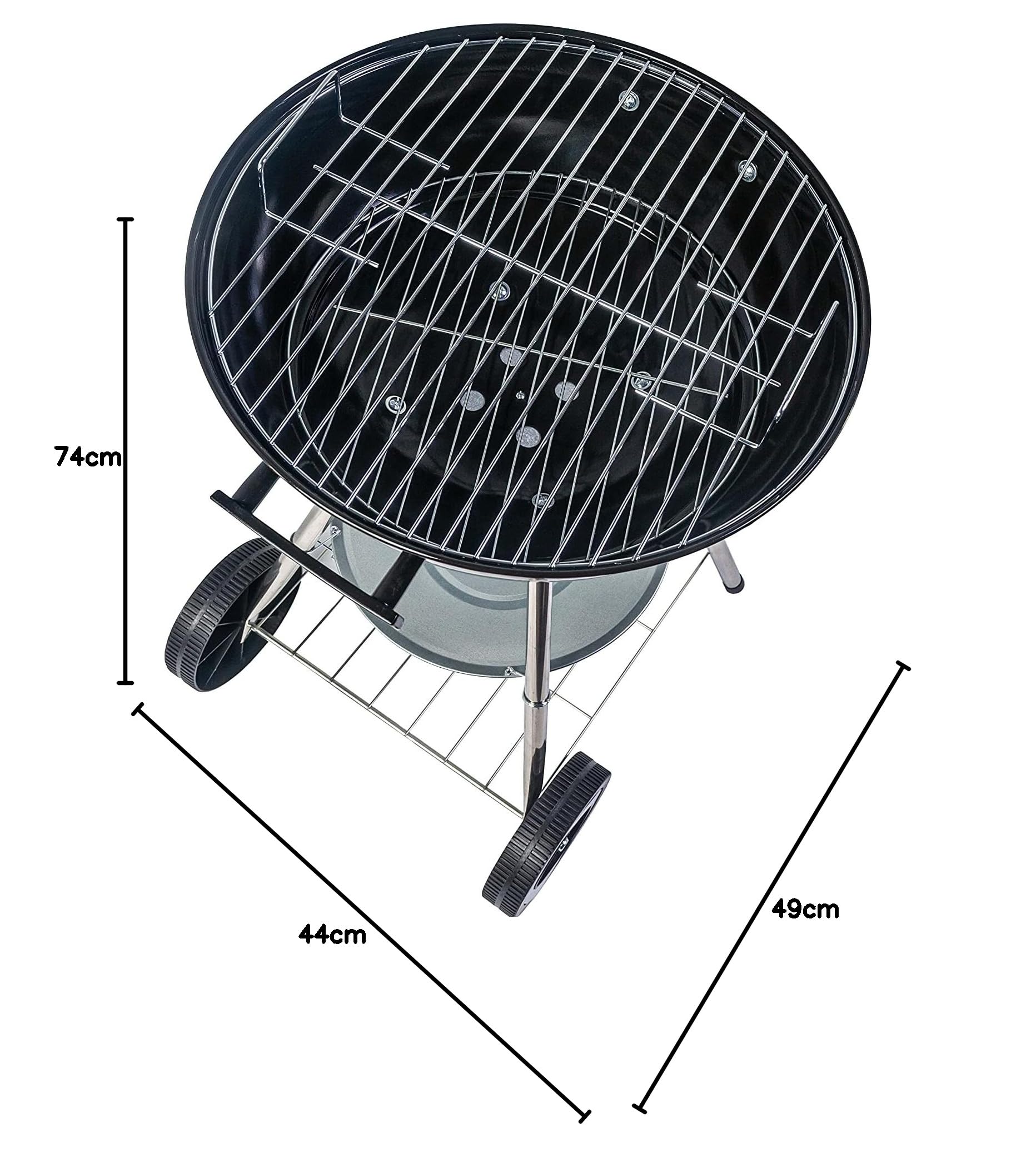 ACTIVA Kugelgrill Atlanta | Premium Grill mit einstellbarer Luftzufuhr, hochwertigem Grillrost & Deckel | Holzkohle Grill für ein gelungenes Barbecue