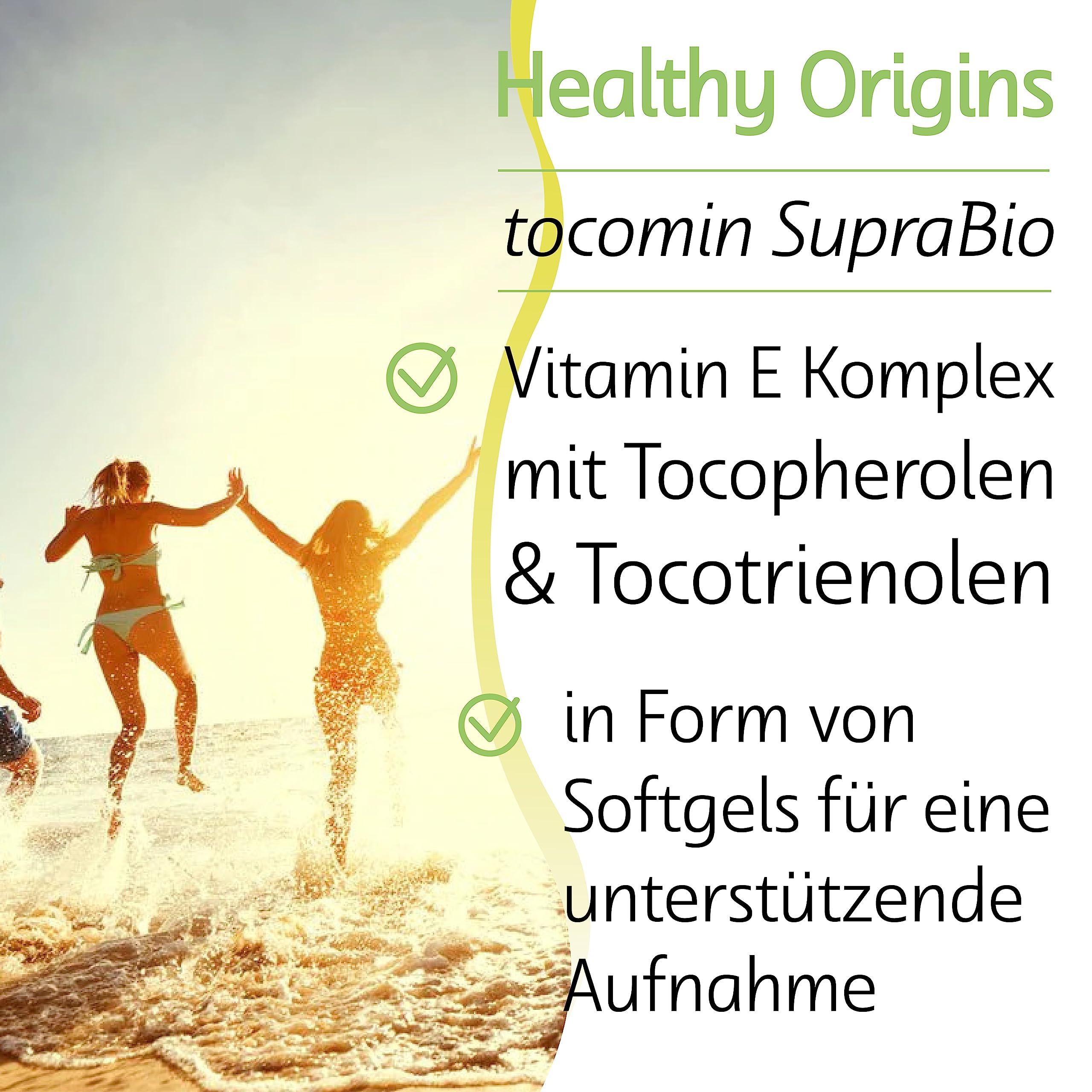 Healthy Origins, Natural Tocomin SupraBio, 60 Softgels, 50mg Vitamin E je Dosis, Glutenfrei, GMO frei, Geschmacksneutral