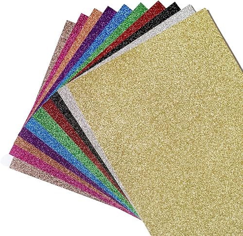 Miniatura 3 de Papel de cartulina con purpurina, papel con purpurina que no se desprende, bloc de papel con purpurina surtida, decoración de fiesta de bricolaje