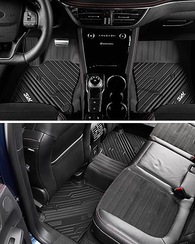 Miniatura 8 de 3W Alfombrillas compatibles con Ford Escape 2020-2023 (no para híbridos), revestimiento de suelo de TPE para todo tipo de clima, ajuste