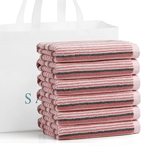 SALAS Toallas de cocina para secar platos, toallas de cocina grandes de algodón, paños de toalla a rayas, juegos de toallas gruesas altamente