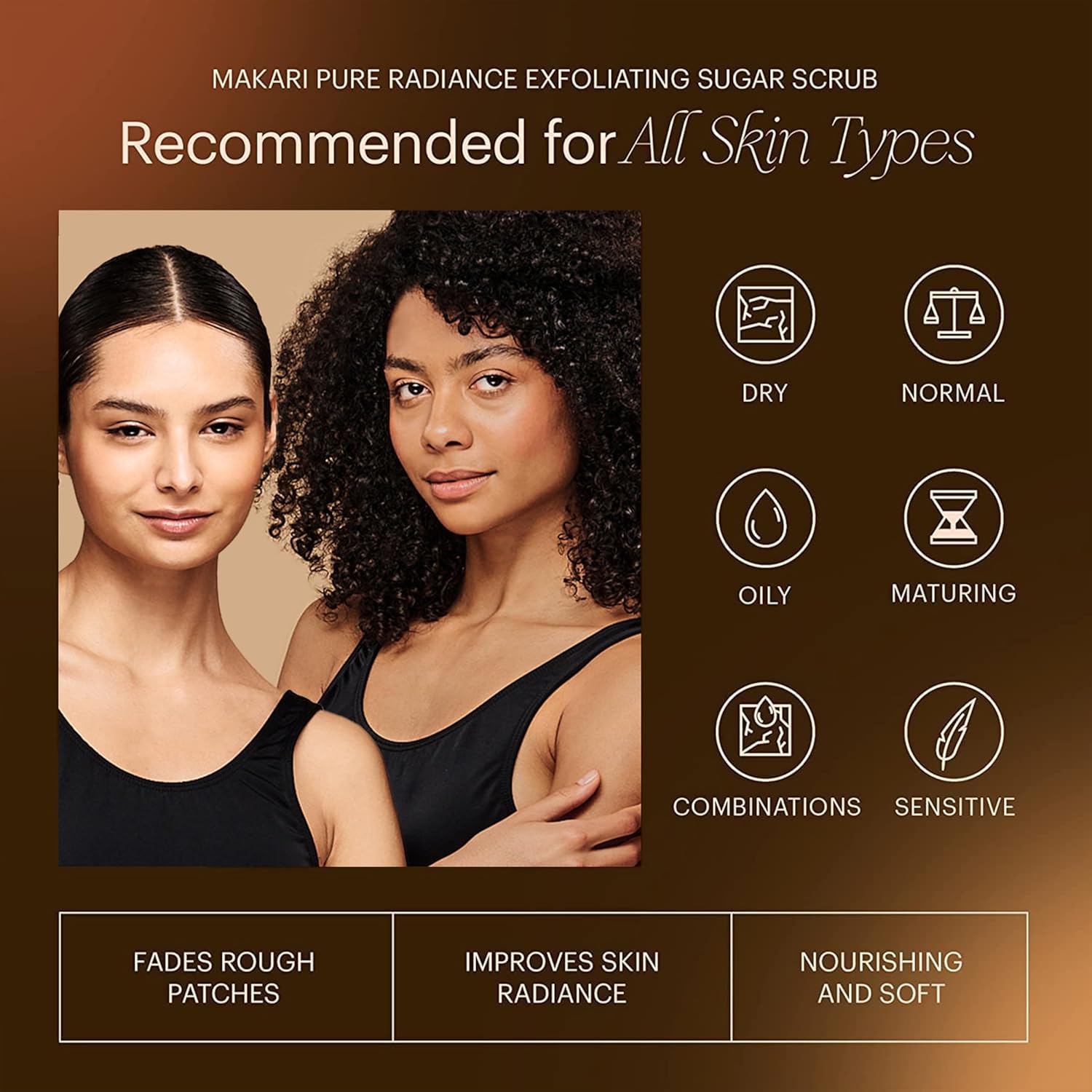 Makari Pure Radiance Exfoliating Face Scrub (5.92 fl oz) | Exfoliating Scrub for Face & Body | Skin-Smoothing Formula with Papaya, Pineapple & Pomegranate - Image 4