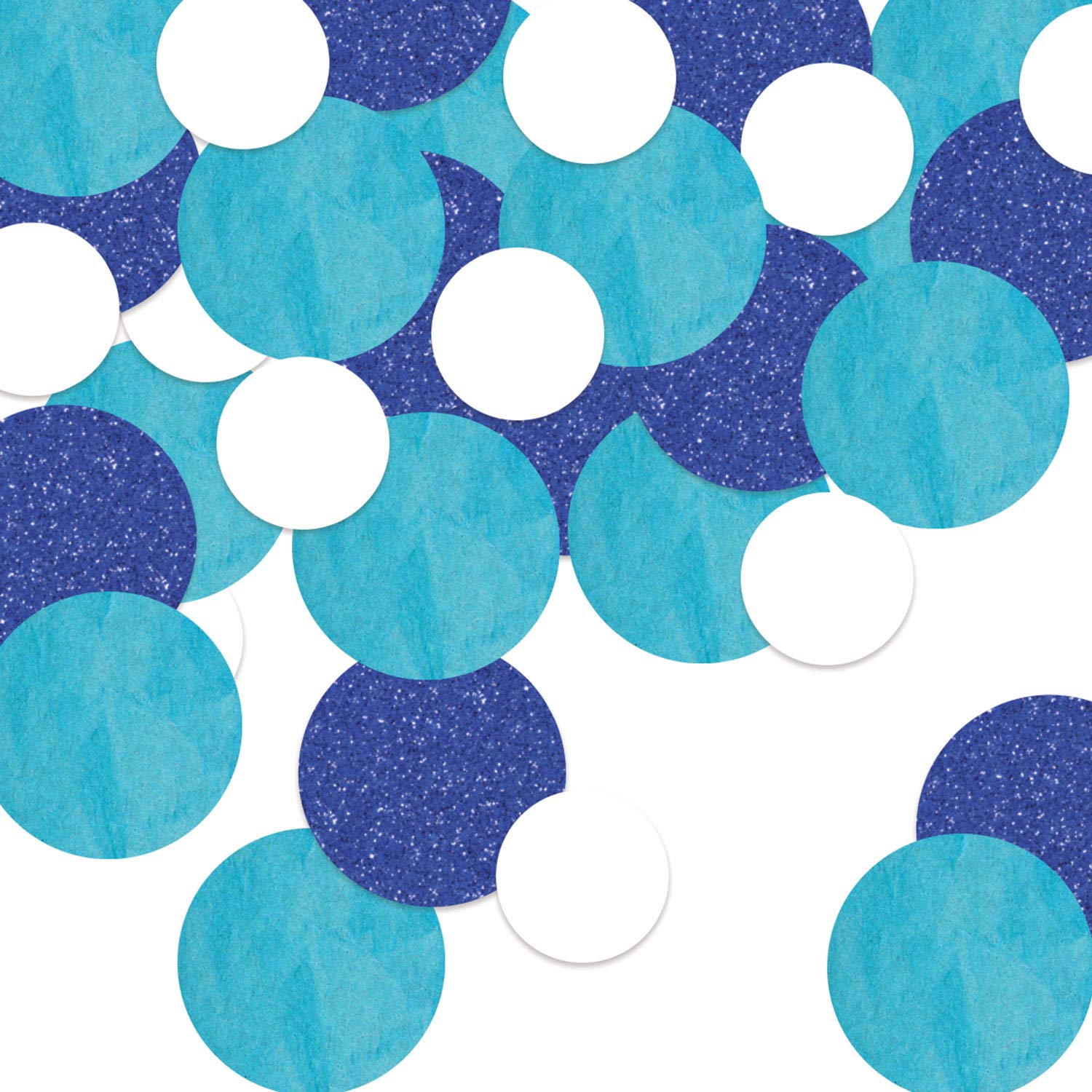Confeti de puntos brillantes azules - 1 unidad.