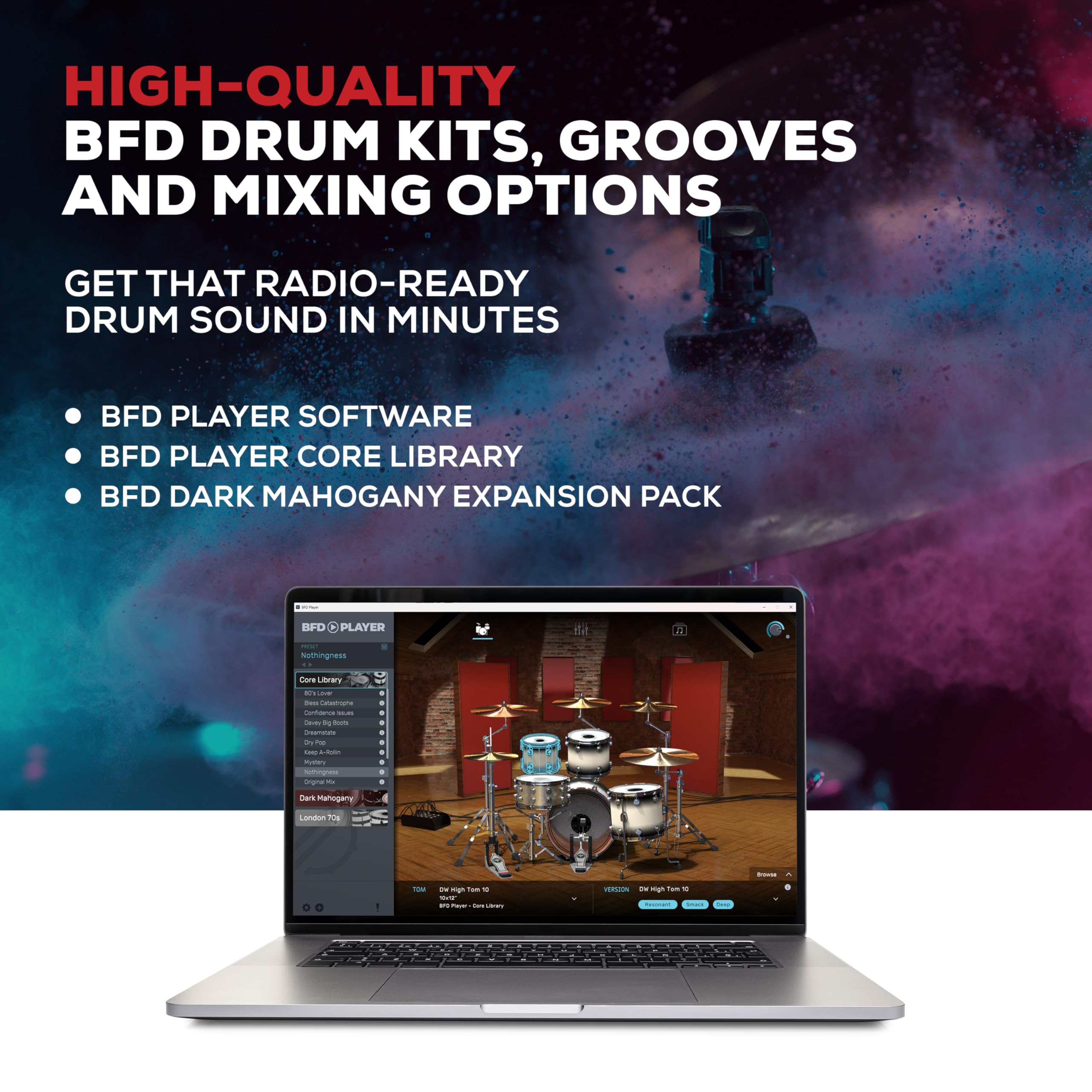 Alesis Nitro Ultimate Elektroniczny Zestaw Perkusyjny z Podwójnymi Padami Siatkowymi, Niezależnym Hi-Hatem, 640 Brzmieniami BFD 52 Zestawami, Bluetooth, Drumeo, USB MIDI, Podwójną Stopą Basową