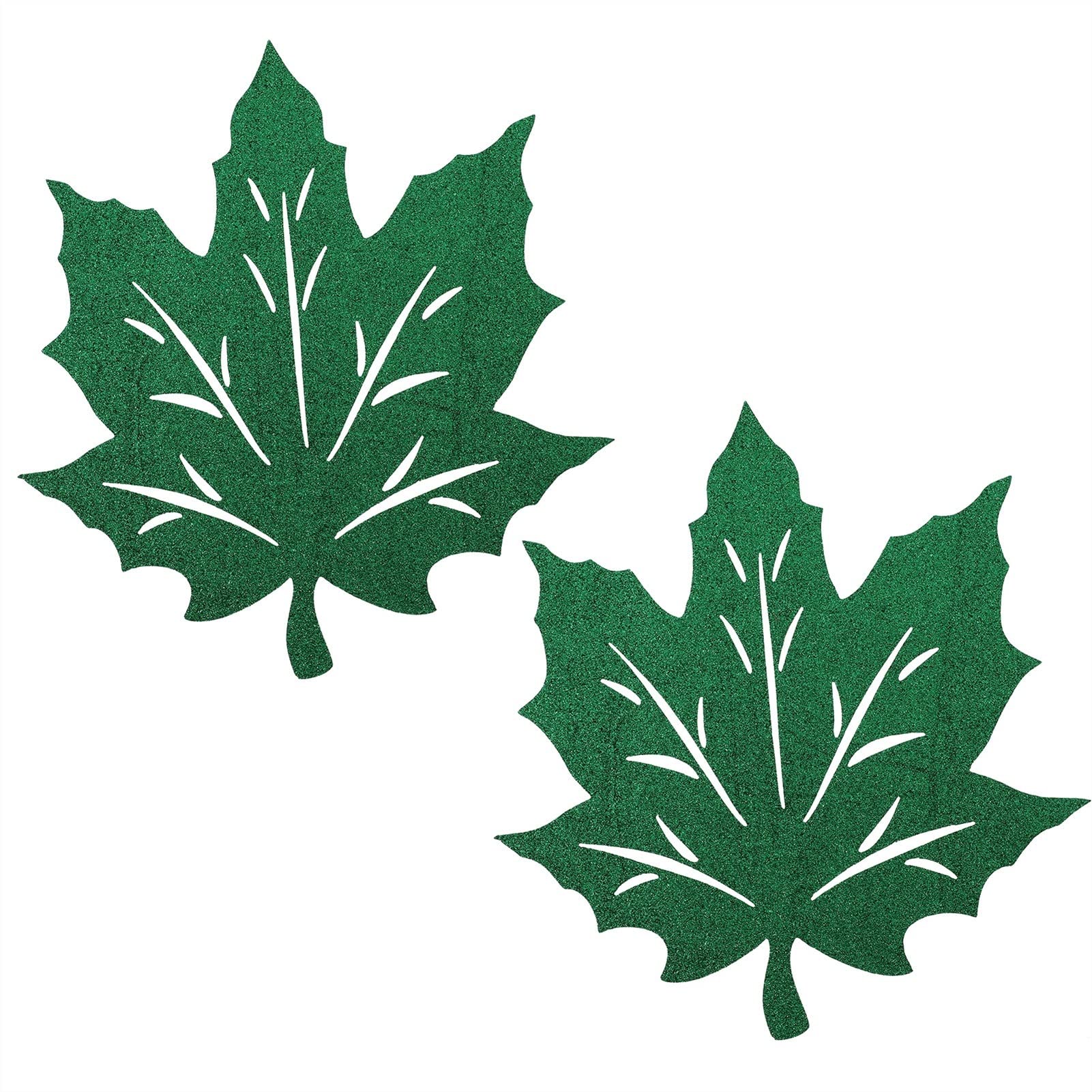 Sets de table feuille d'érable vert lot de 2 imperméables et design