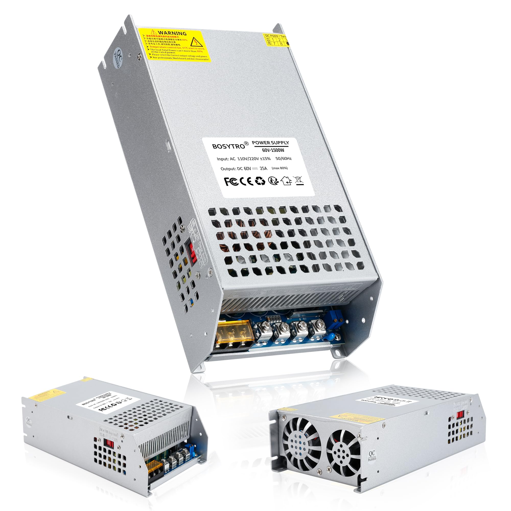 ★BOSYTRO DC 60V 25A 1500W スイッチング電源 Amazon.co.jp: BOSYTRO 60V 25A 1500W DC安定化電源PSU AC 110V