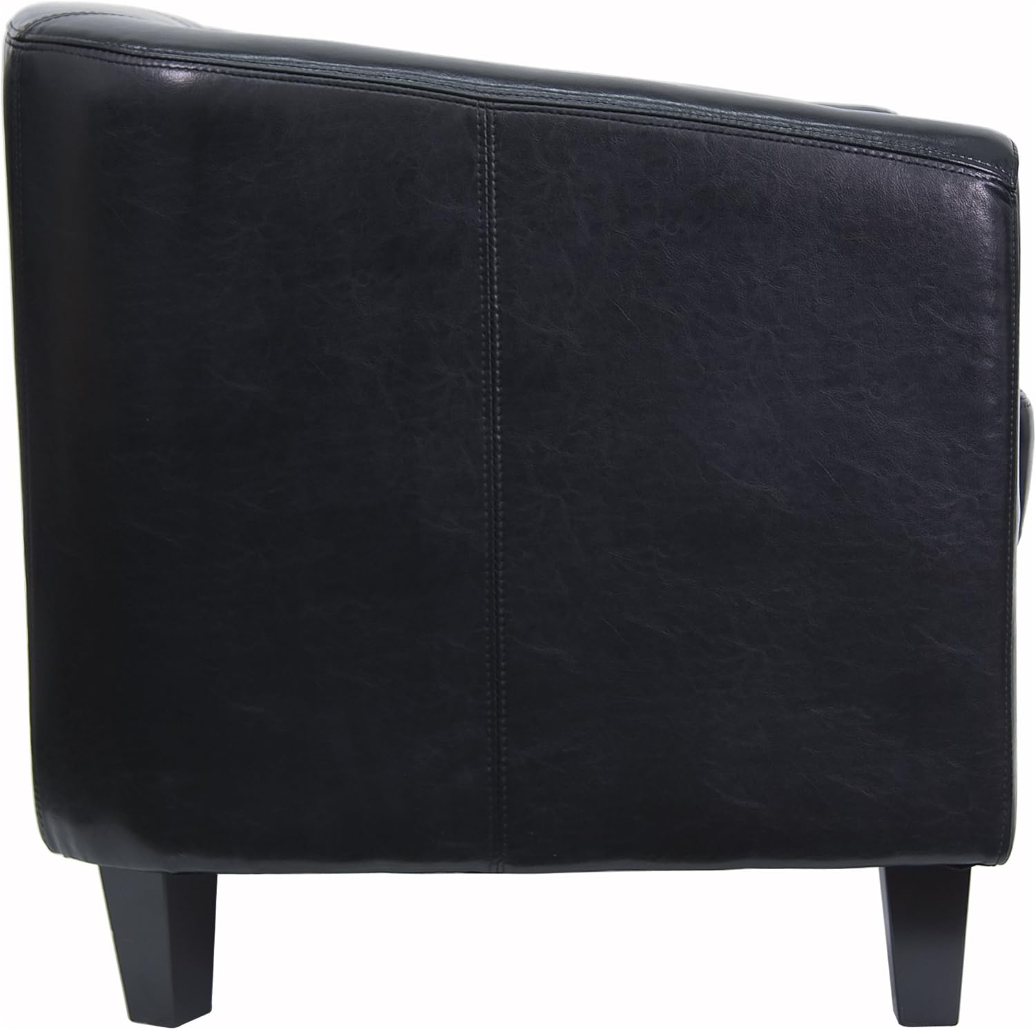 EMMA + OLIVER Black LeatherSoft Lounge Chair