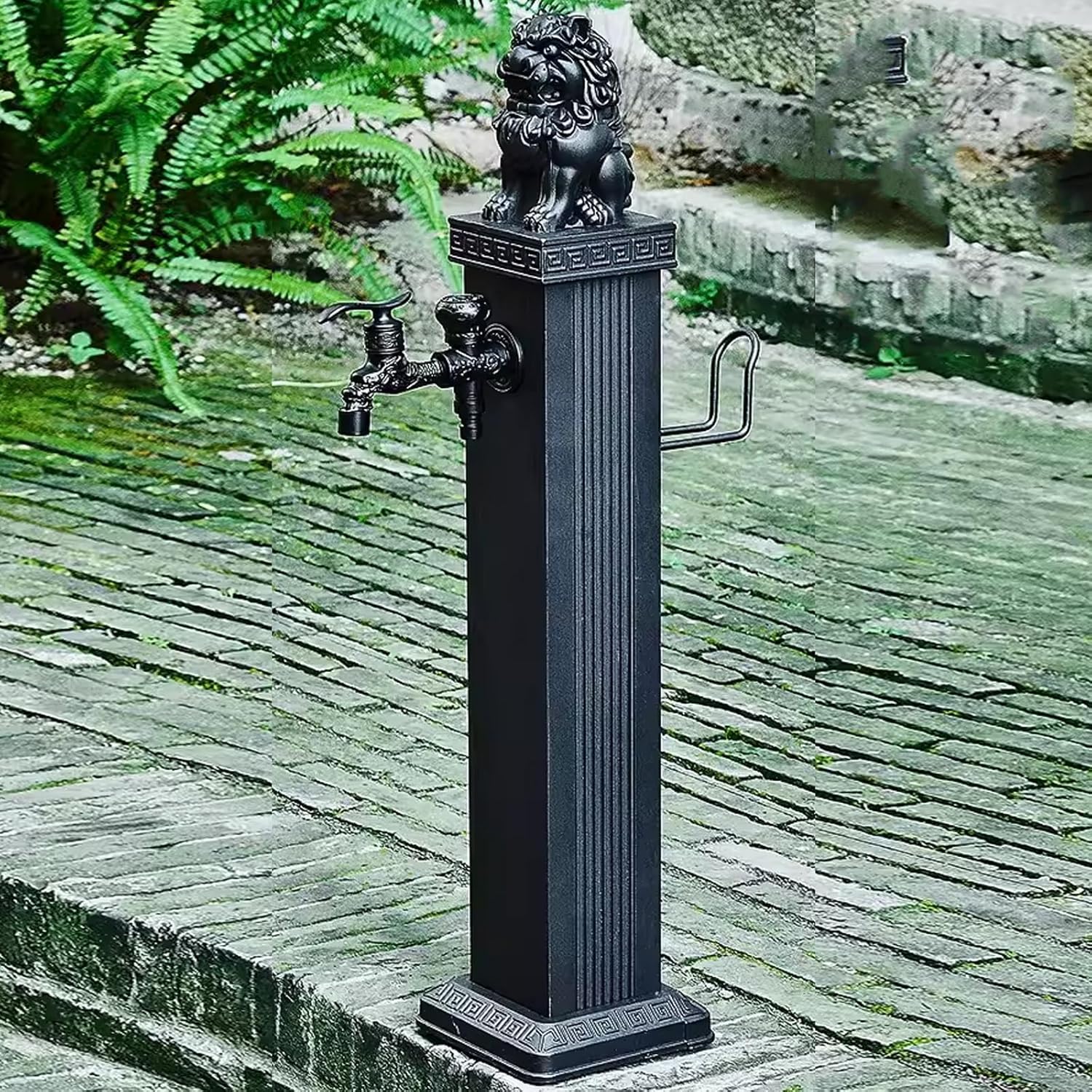Verticalgarden Water Column, Outdoor Water Fountain, Aluminum Alloy Water Column with Faucet, -20° to 100°Anti and Freezing 304 Stainless Steel Inner Tube, for Irrigation(17x17x76cm)