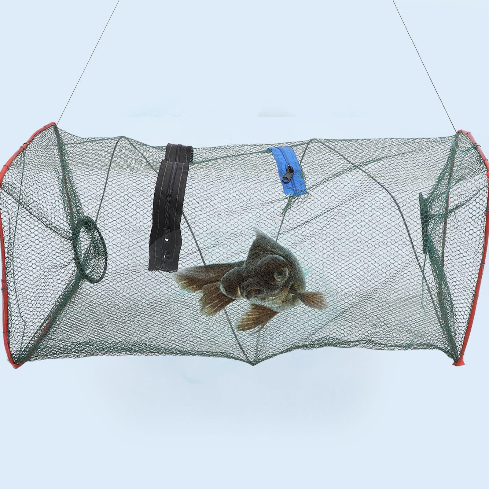 Trampa de Pesca Plegable 3 Piezas Red de Pesca Compacta 50x20x20 cm para Cangrejos Azules y Camarones