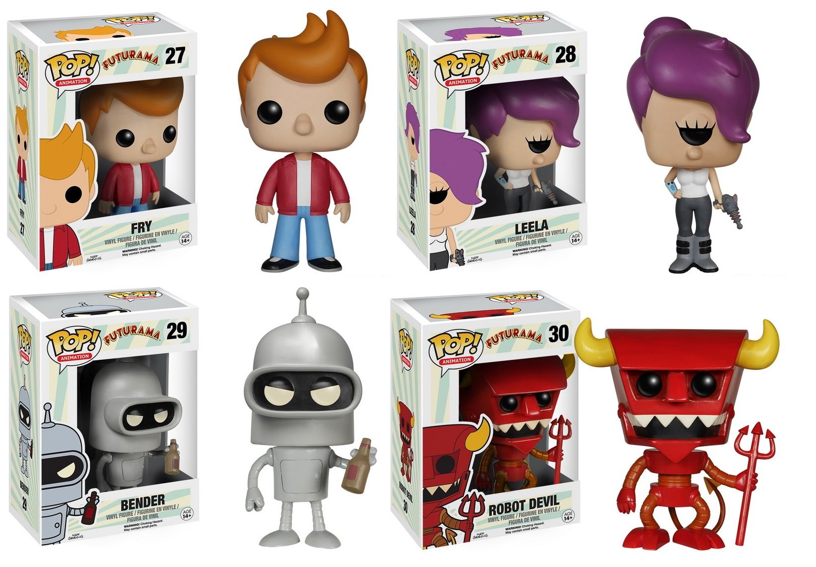 Futurama Bender Fry Leela Robot Devil 