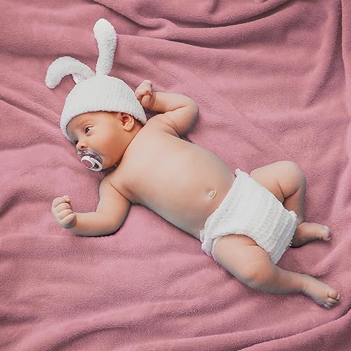 Miniatura 4 de cagulax Manta cálida rosa suave de forro polar para cama