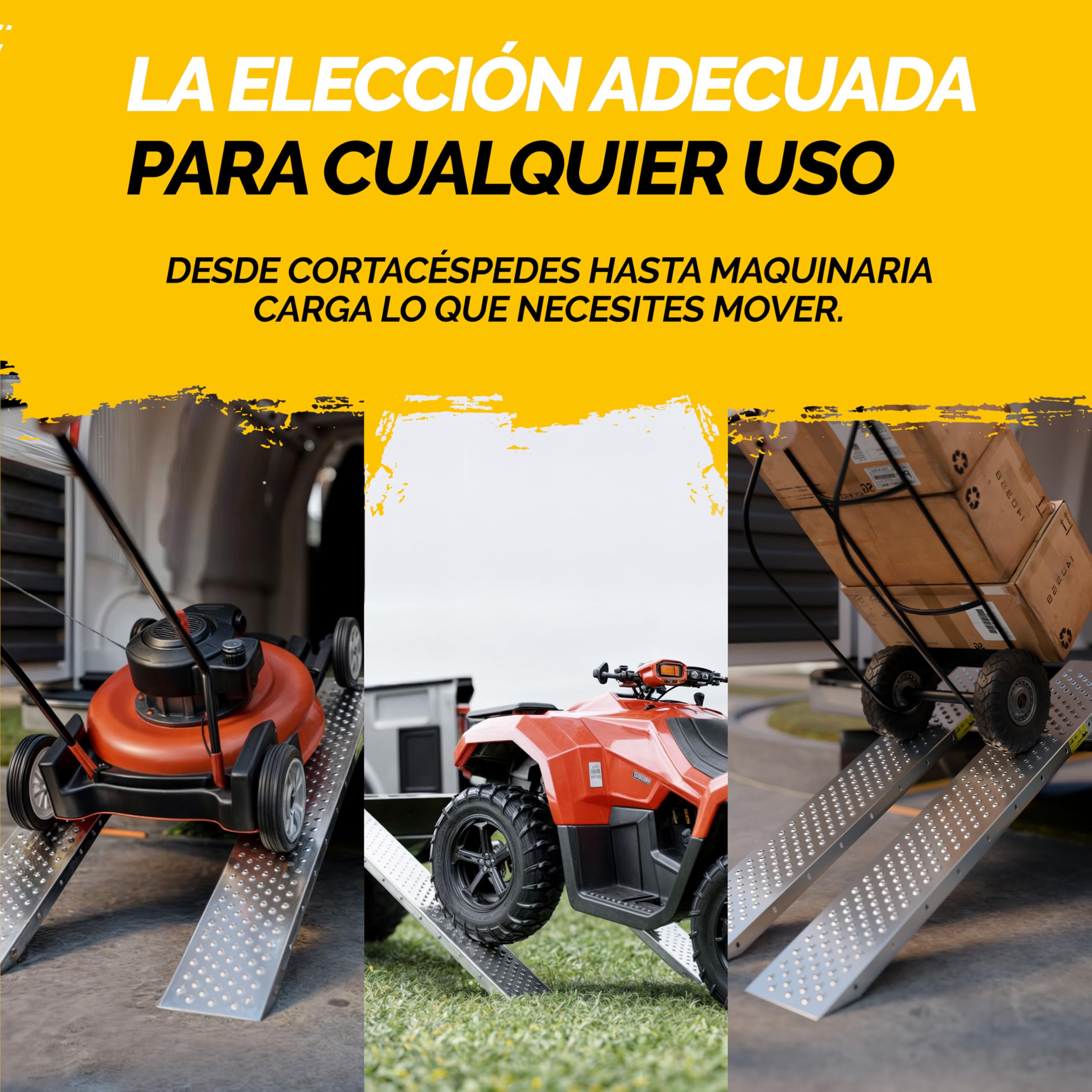 MONZANA® 2X Rampas para Coches Plegables 160cm Acero Galvanizado Carga Total 400kg Vehículos Motos Ciclomotores Rieles Antideslizante Asas Sillas de Ruedas Remolque Furgoneta Quads Riel Carretillas
