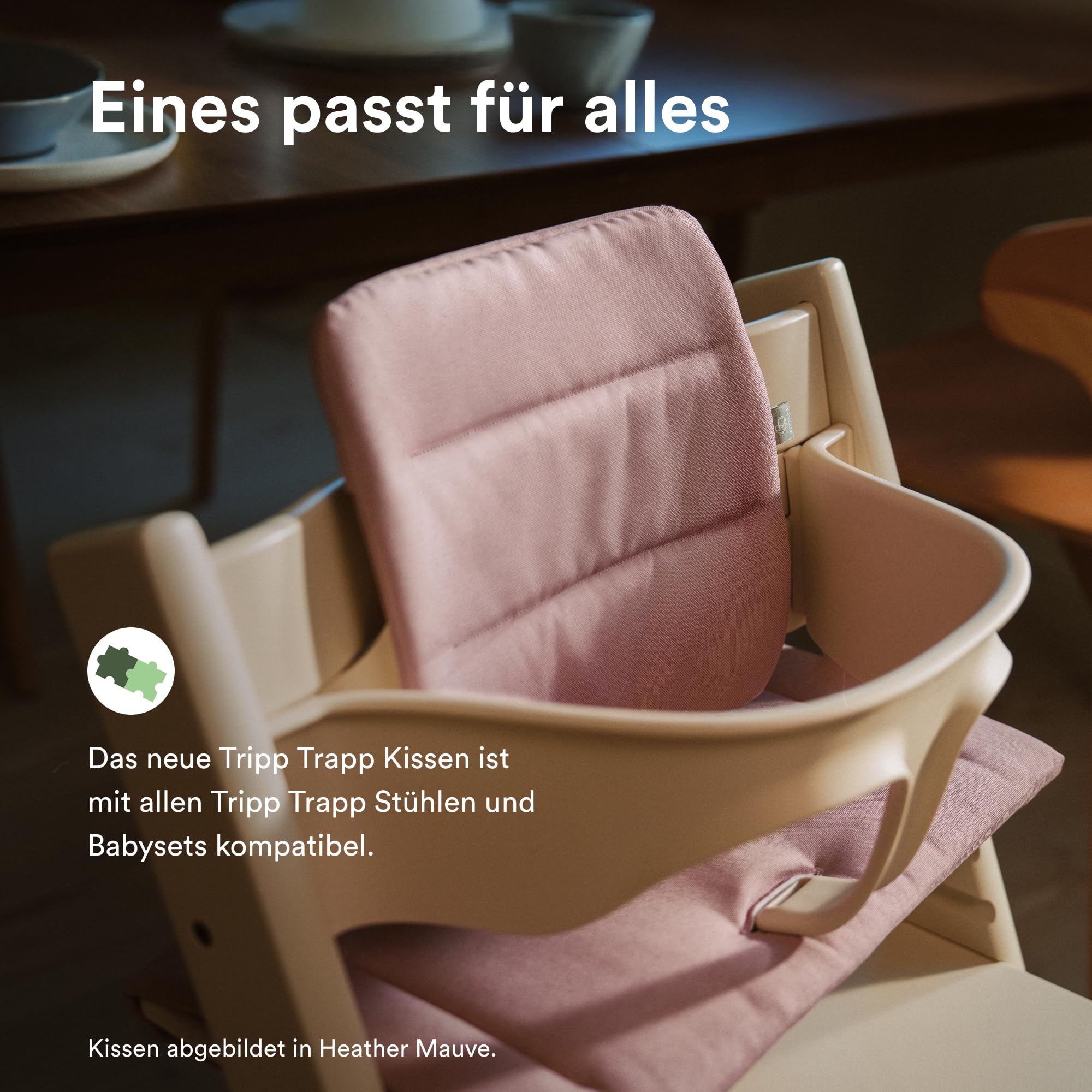 Stokke Tripp Trapp Kissen, Glacier Green – Kompatibel mit allen Tripp Trapp Stühlen & Babysets – Flüssigkeits-, flecken- & schmutzabweisend