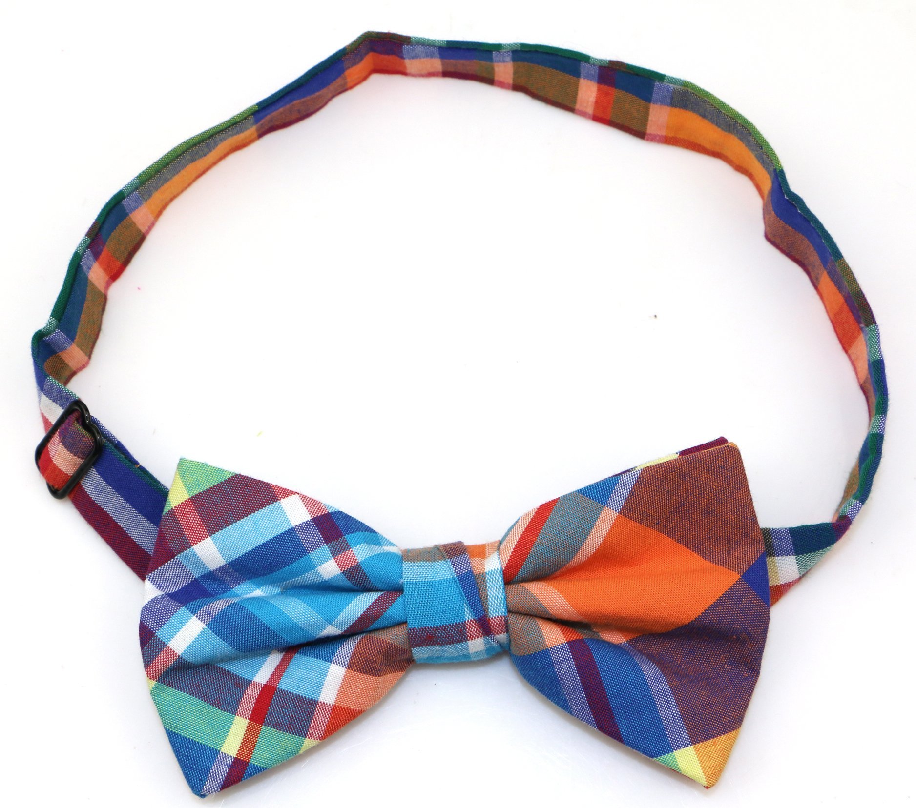 OCIA Men's Pre-Tied Bow Tie Adjustable Tuxedo Bowtie for Wedding Party Orange Blue Yellow