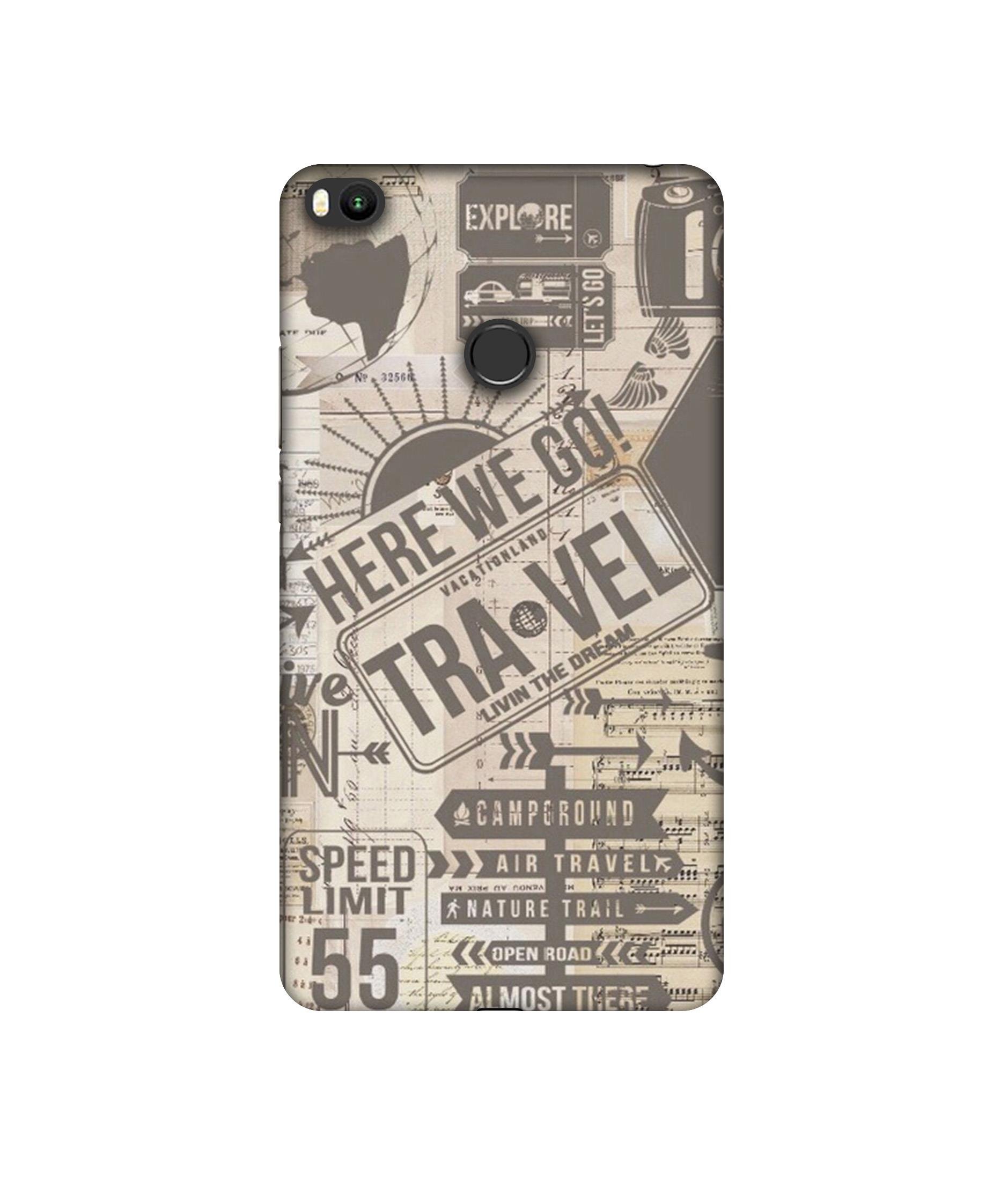 Casotec Travel Design Printed Silicon Soft TPU Mobile Back Case Cover for Xiaomi Mi Max 2