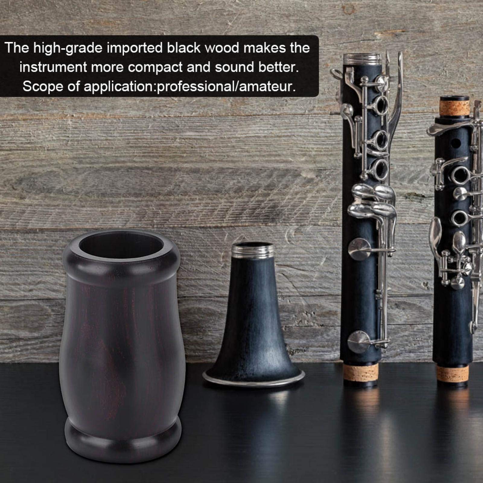 Piezas de clarinete Accesorios Tubo de afinación Tubo negro Barril de clarinete Barril de clarinete de madera de ébano para clarinete