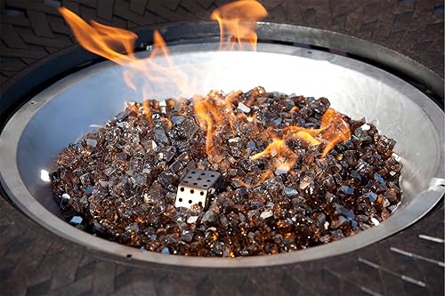 Vista 12 de Fire Sense 62364 Vidrio templado reflectante de alta calidad para chimeneas de gas o propano al aire libre, fácil de instalar y estimular la Azul