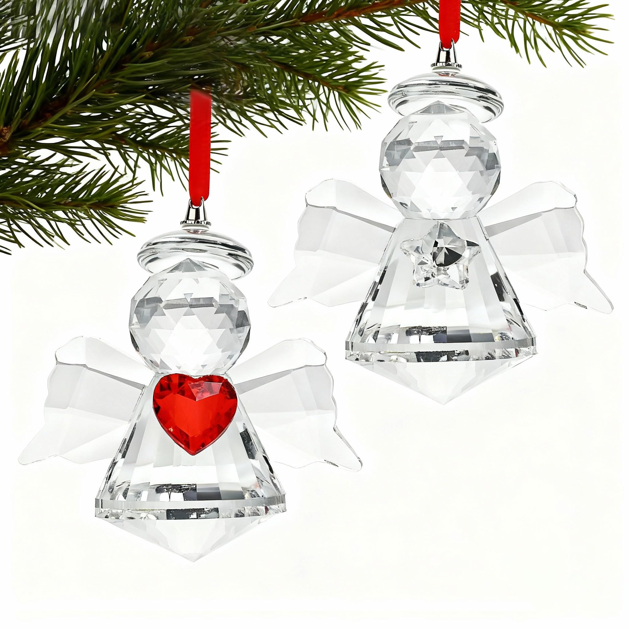 Attrape-soleil d'ange en cristal pour illuminer votre fenêtre et arbre de Noël