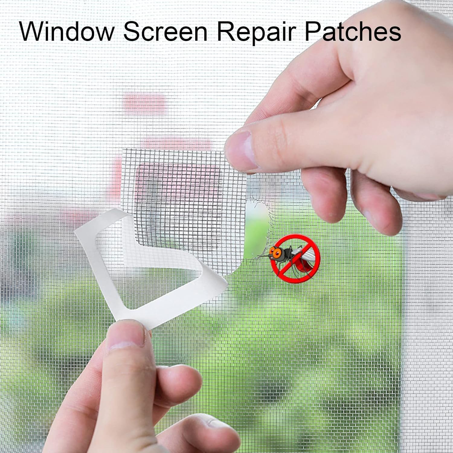 COOFANDY Window Screen Repair Patches, 10 pcs Door Window Screen Repair Stickers Mesh Repair for Repair Holes Self-Adhesive Screen Net Anti-Mosquito 1