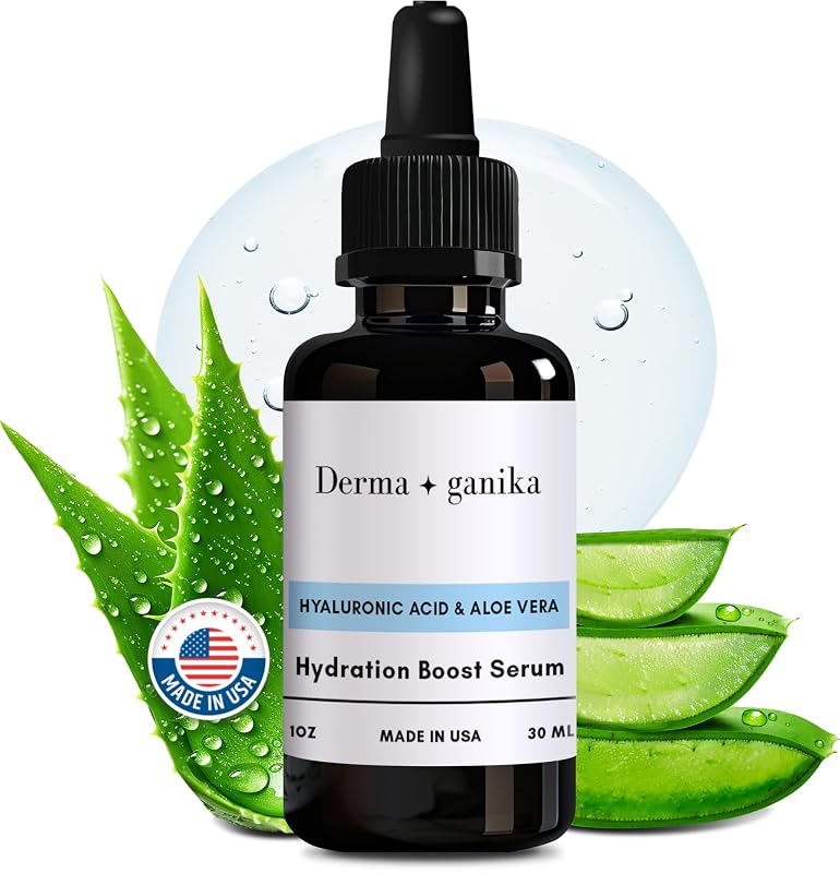 Sérum facial Dermaganika com ácido hialurônico e aloe vera
