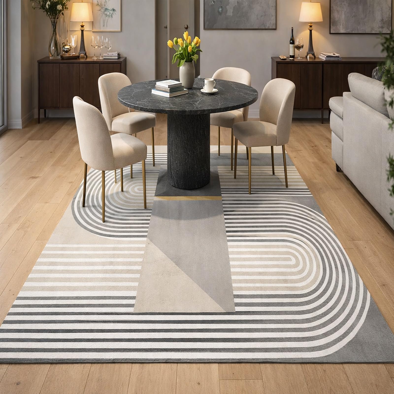 Tapis de cuisine moderne lavable et antidérapant pour salle à manger
