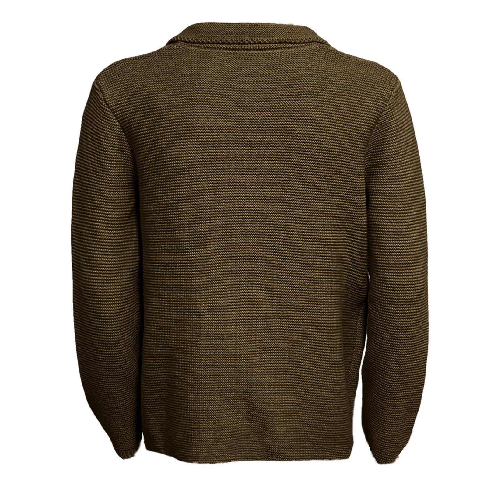 Generisch Maglione a maglia doppiopetto da uomo, cardigan, cardigan, cardigan, slim fit, per il tempo libero, basic, a maglia grossa, con bottoni, risvolto, cardigan invernale
