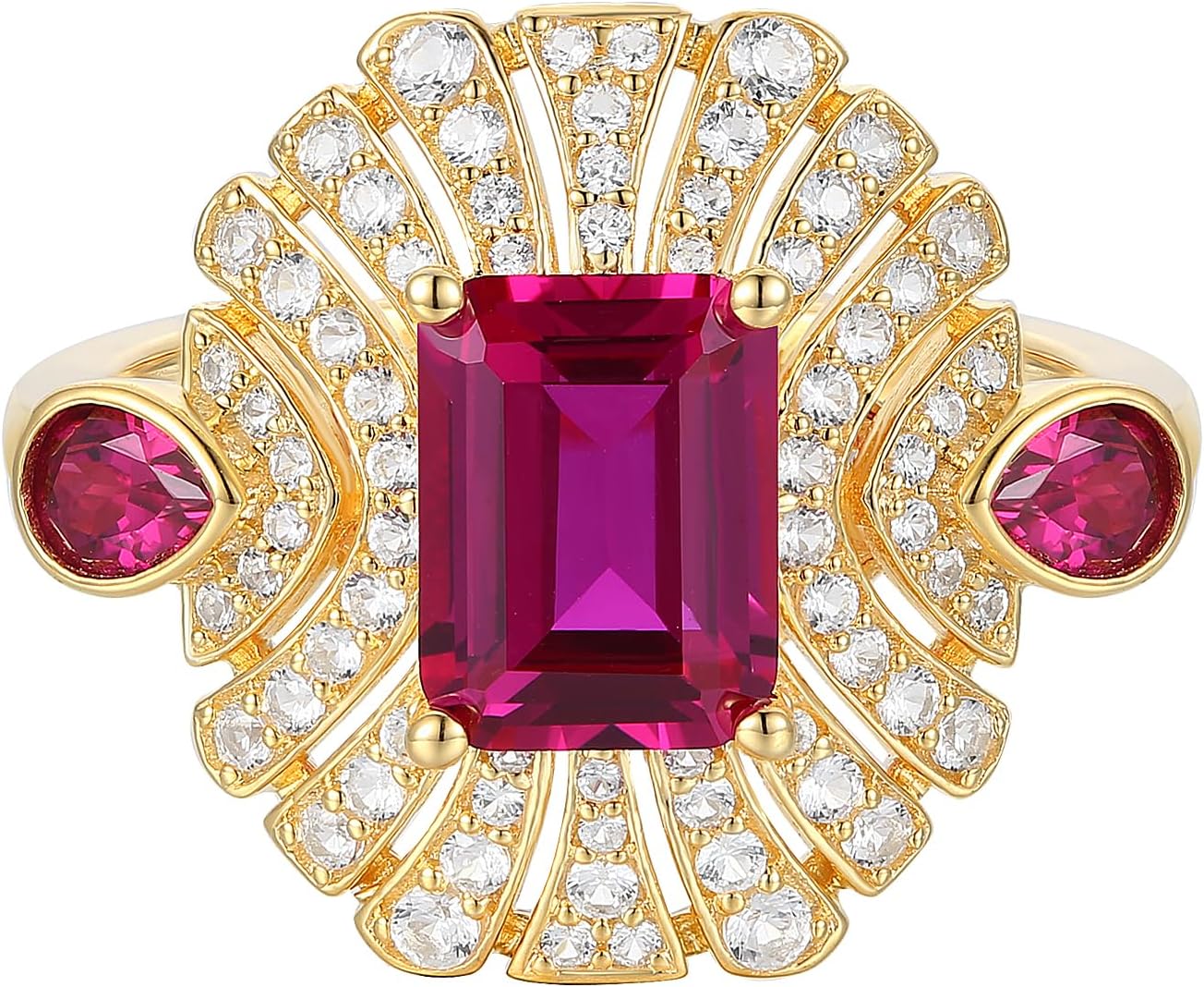 Sterling Silver Lab Created Cocktail Ring