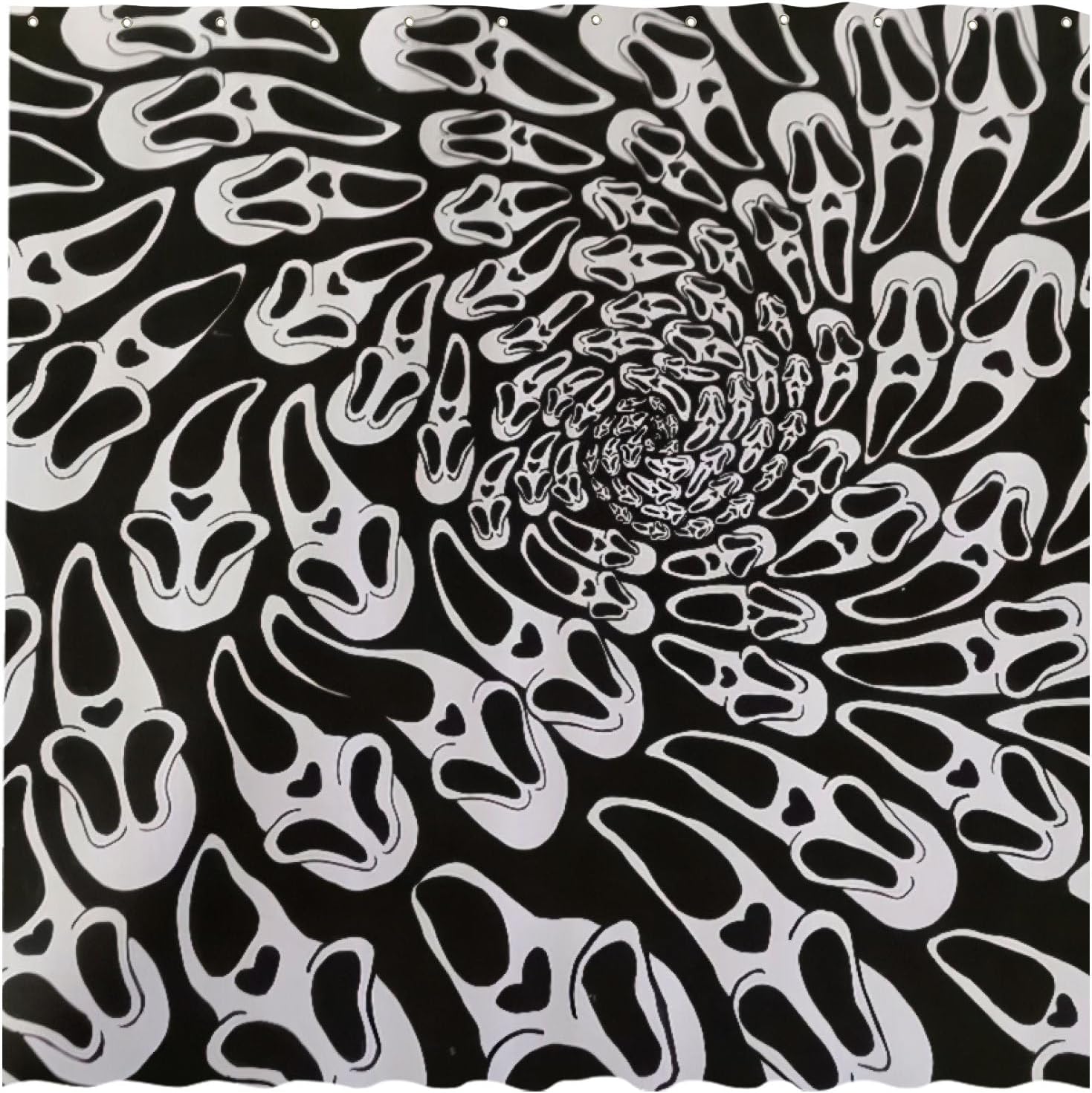 Funnytree Fright Call Shower Curtain, Horror Film Bathroom Decor, Waterproof Fabric Durable Easy Care Washable, 72"X72"(Hooks Not Included) SC00413-002