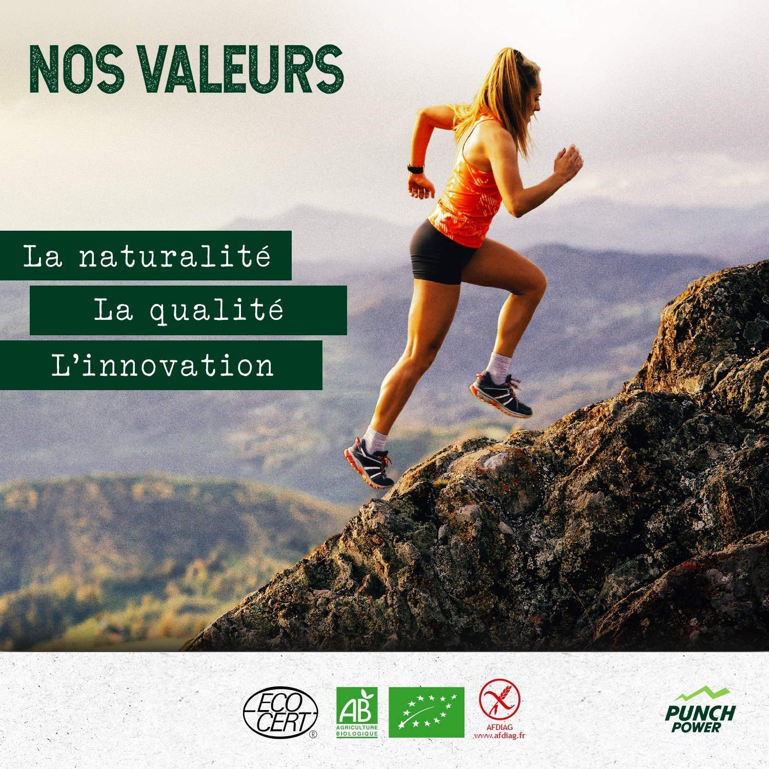 PUNCH POWER - Punchy Bar Multifruits - Présentoir 40 barres x 30g - Barre énérgétique sport - Marque Française
