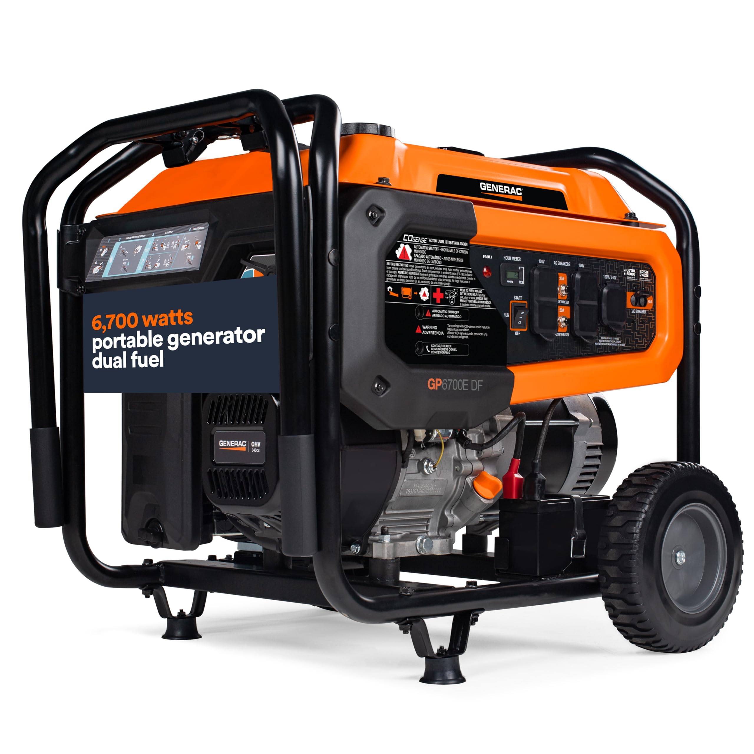 Generac Dual Fuel 8250W Generator