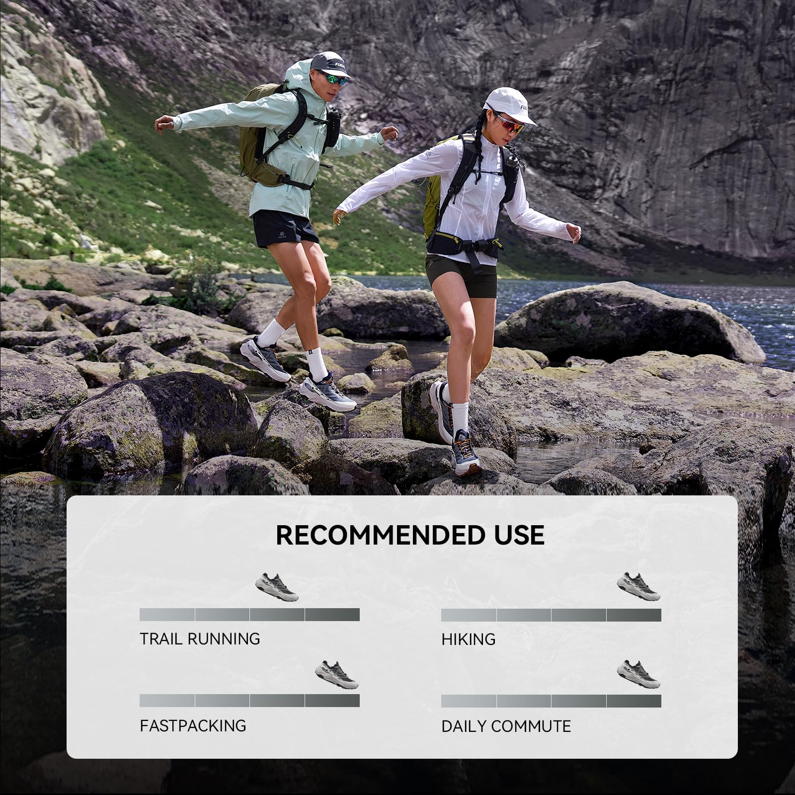 KAILAS Zapatillas de correr para hombre FUGA EX3 GTX resistentes al agua, ligeras, transpirables, para correr, senderismo, etc